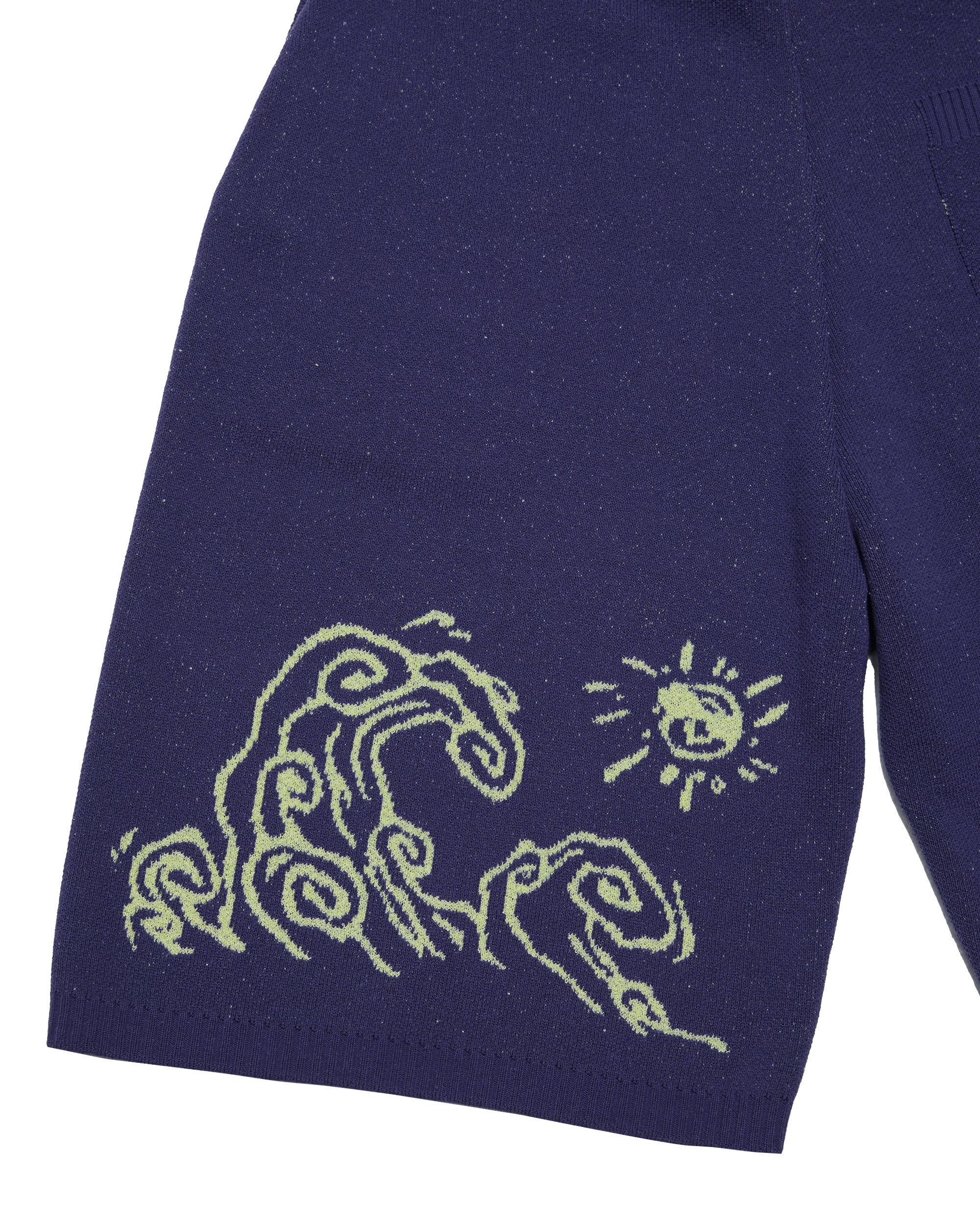 yeseyesee - Wave Print Knit Shorts (Purple) product image 6 | TRAB K-Fashion Australia