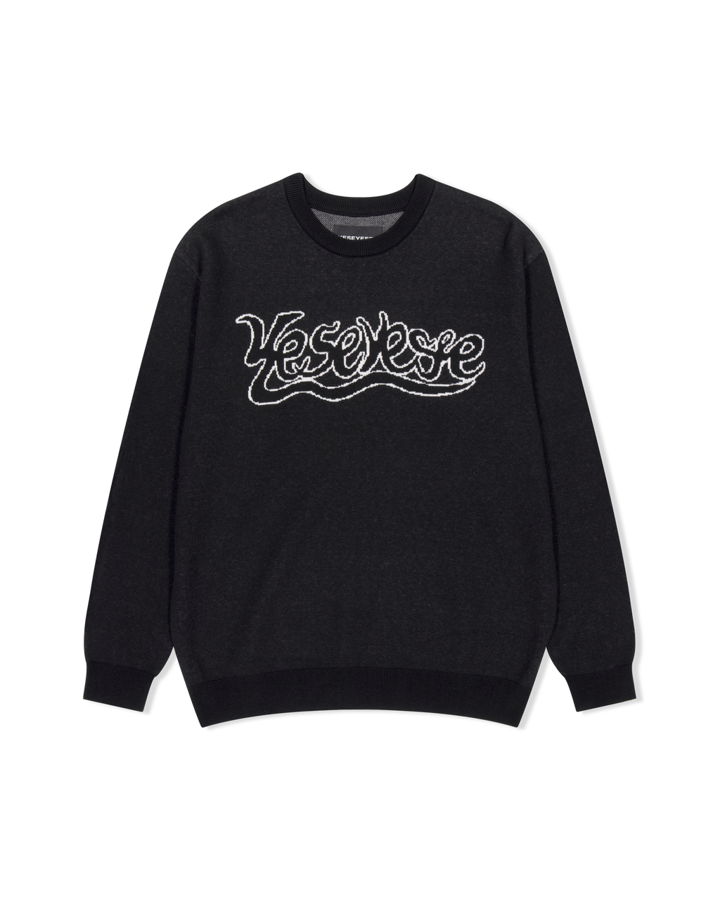 yeseyesee - Snail Logo Long Sleeve Knit Pullover (Black) product image 1 | TRAB K-Fashion Australia