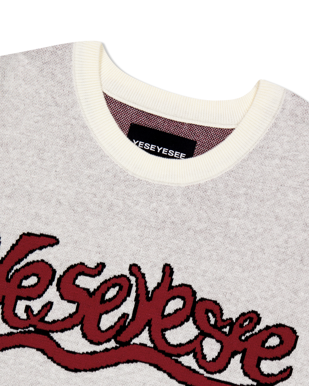 yeseyesee - Snail Logo Long Sleeve Knit Pullover (Ivory) product image 3 | TRAB K-Fashion Australia