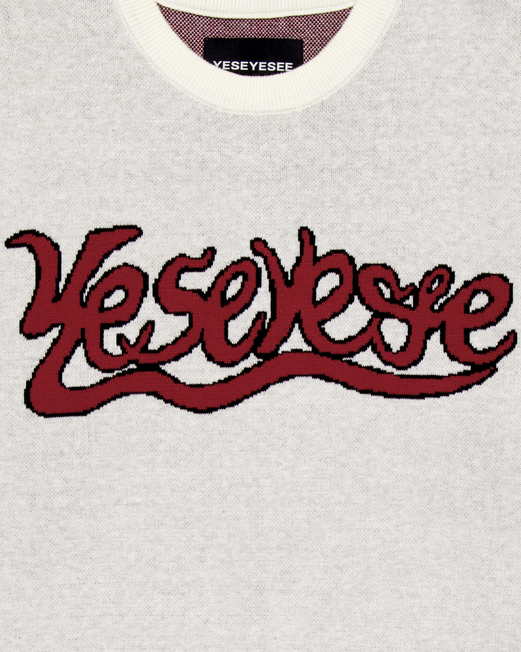 yeseyesee - Snail Logo Long Sleeve Knit Pullover (Ivory) product image 4 | TRAB K-Fashion Australia