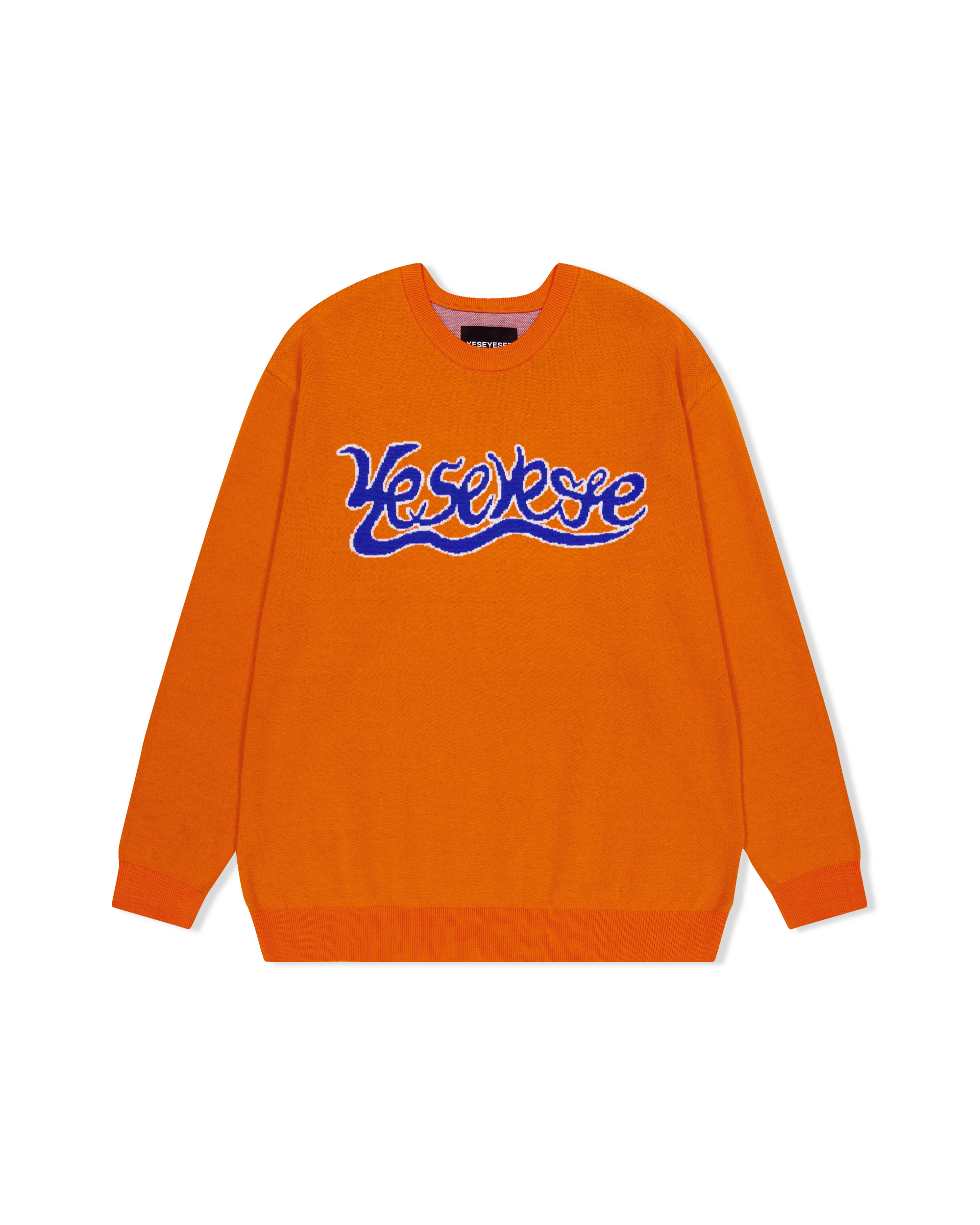 yeseyesee - Snail Logo Long Sleeve Knit Pullover (Orange) product image 1 | TRAB K-Fashion Australia