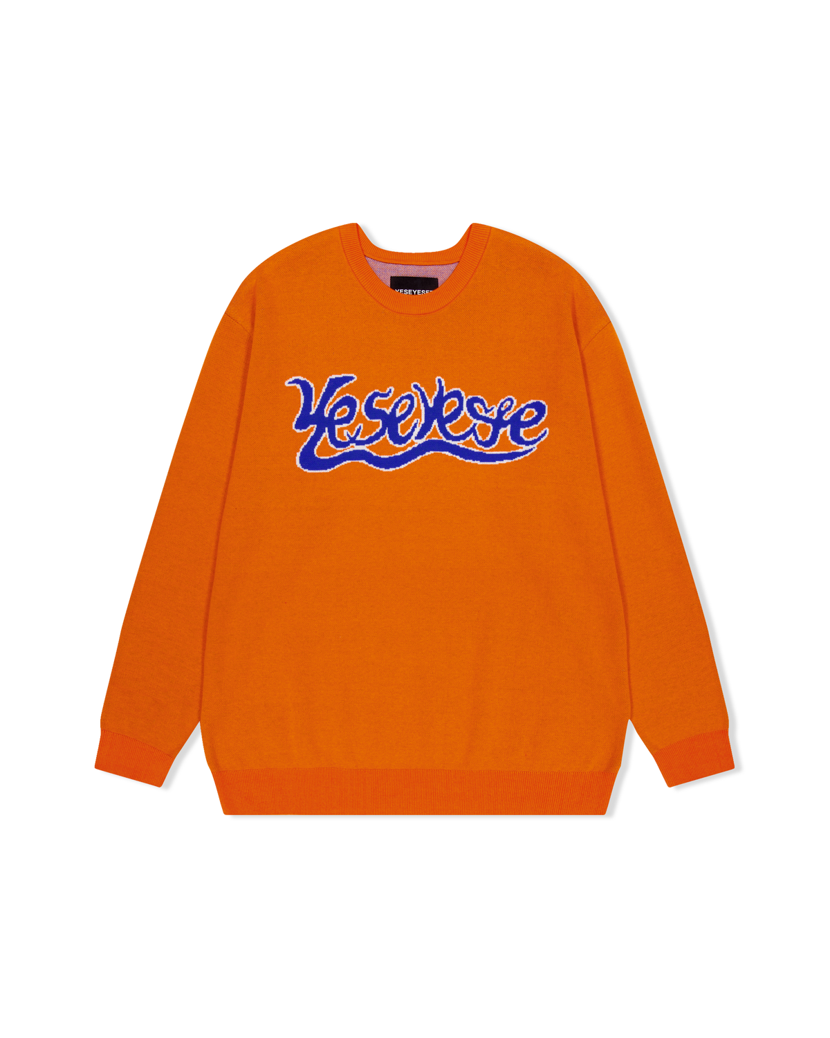 yeseyesee - Snail Logo Long Sleeve Knit Pullover (Orange) product image 1 | TRAB K-Fashion Australia