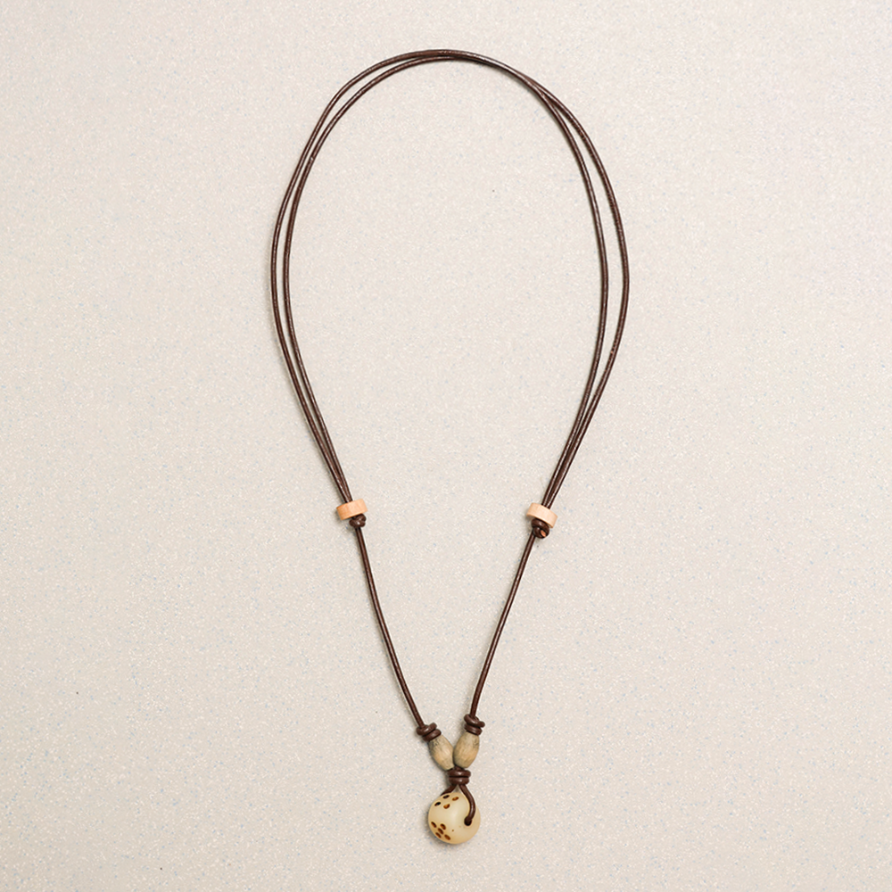 Towtow Archive - Bone Dice Necklace (Brown) product image 5 | TRAB K-Fashion Australia
