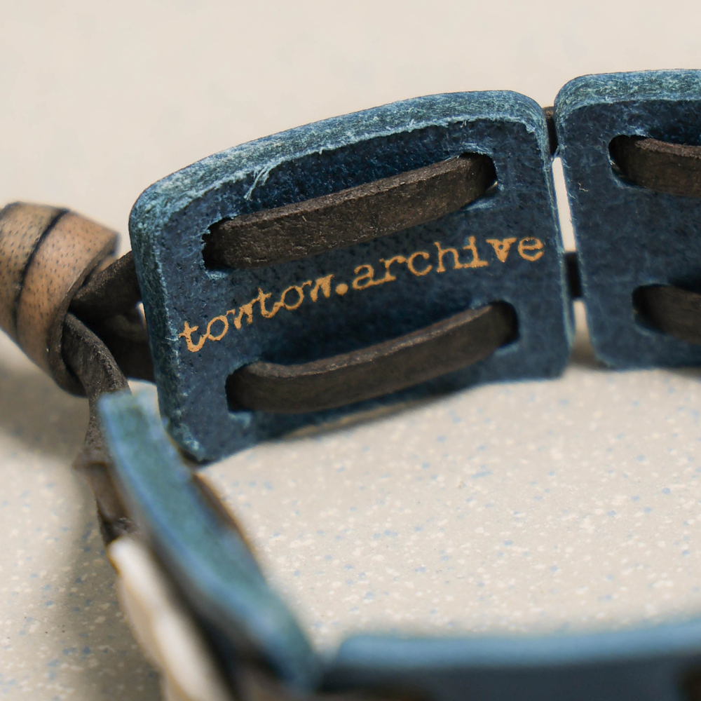 Towtow Archive - Feverfew Leather Bead Bracelet (Brown) product image 4 | TRAB K-Fashion Australia