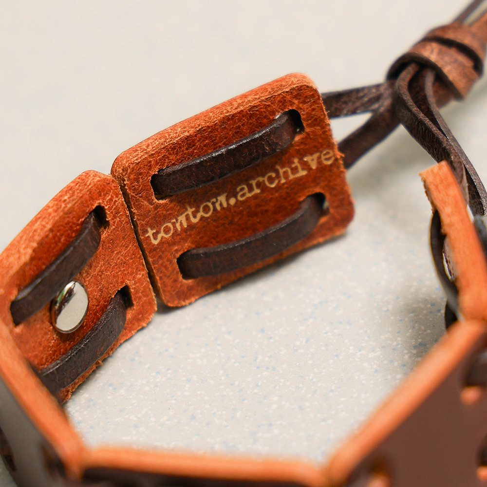 Towtow Archive - Feverfew Leather Bead Bracelet (Blue) product image 6 | TRAB K-Fashion Australia