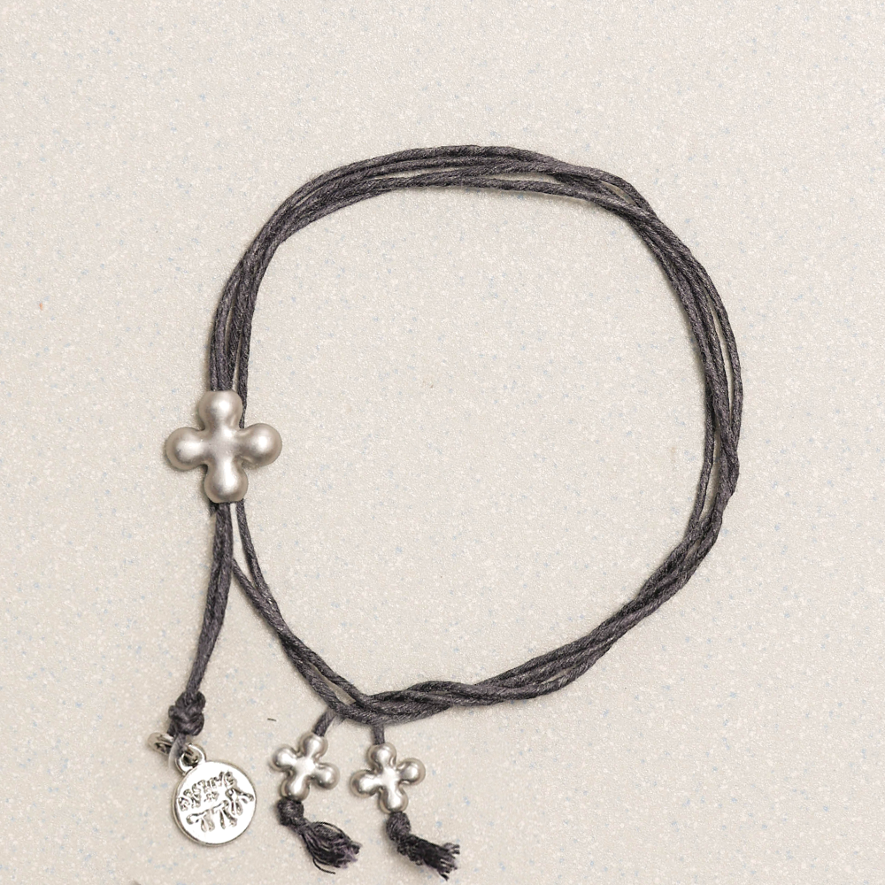 Towtow Archive - Fortuna Silver Layered Bracelet (Gray) product image 1 | TRAB K-Fashion Australia