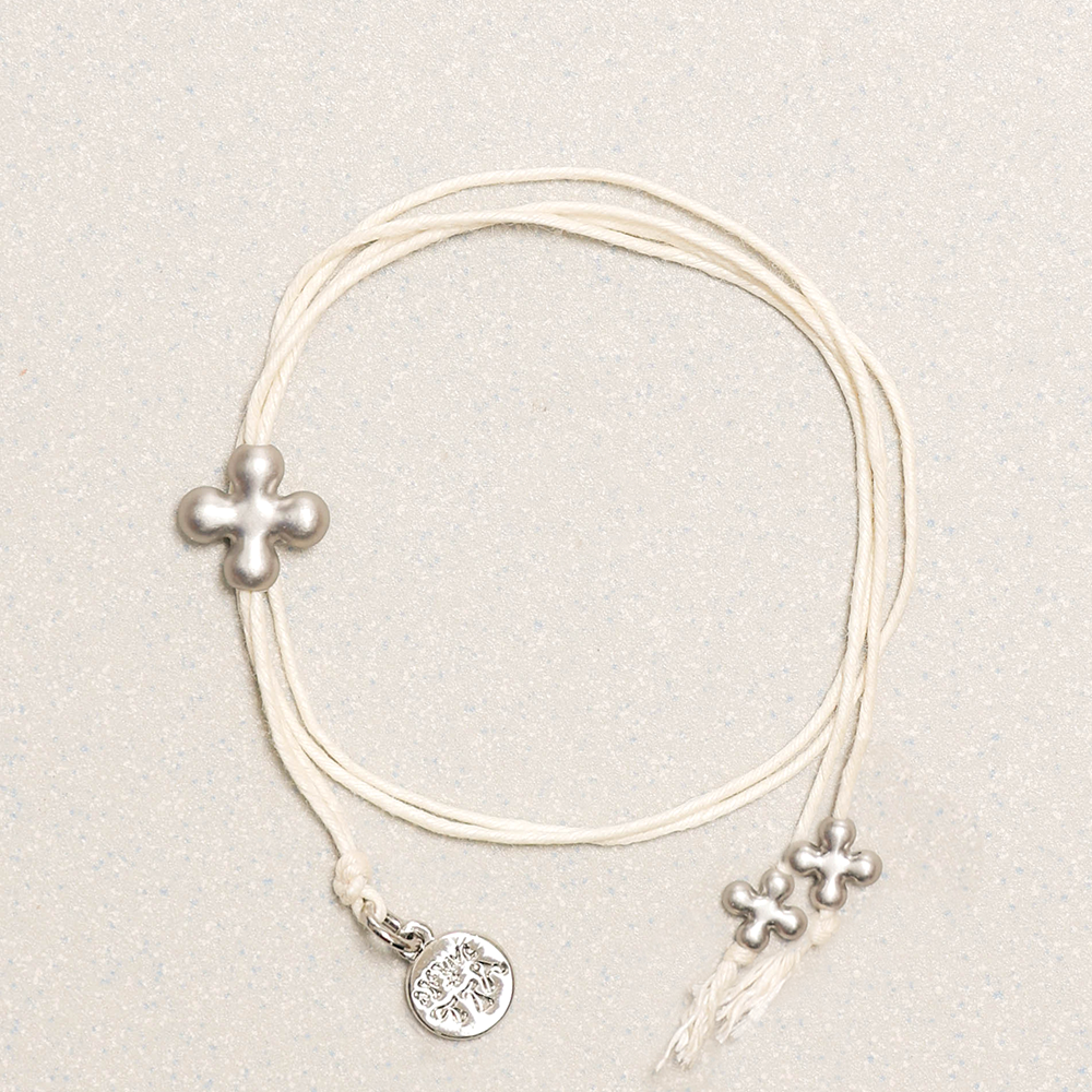 Towtow Archive - Fortuna Silver Layered Bracelet (Ivory) product image 15 | TRAB K-Fashion Australia