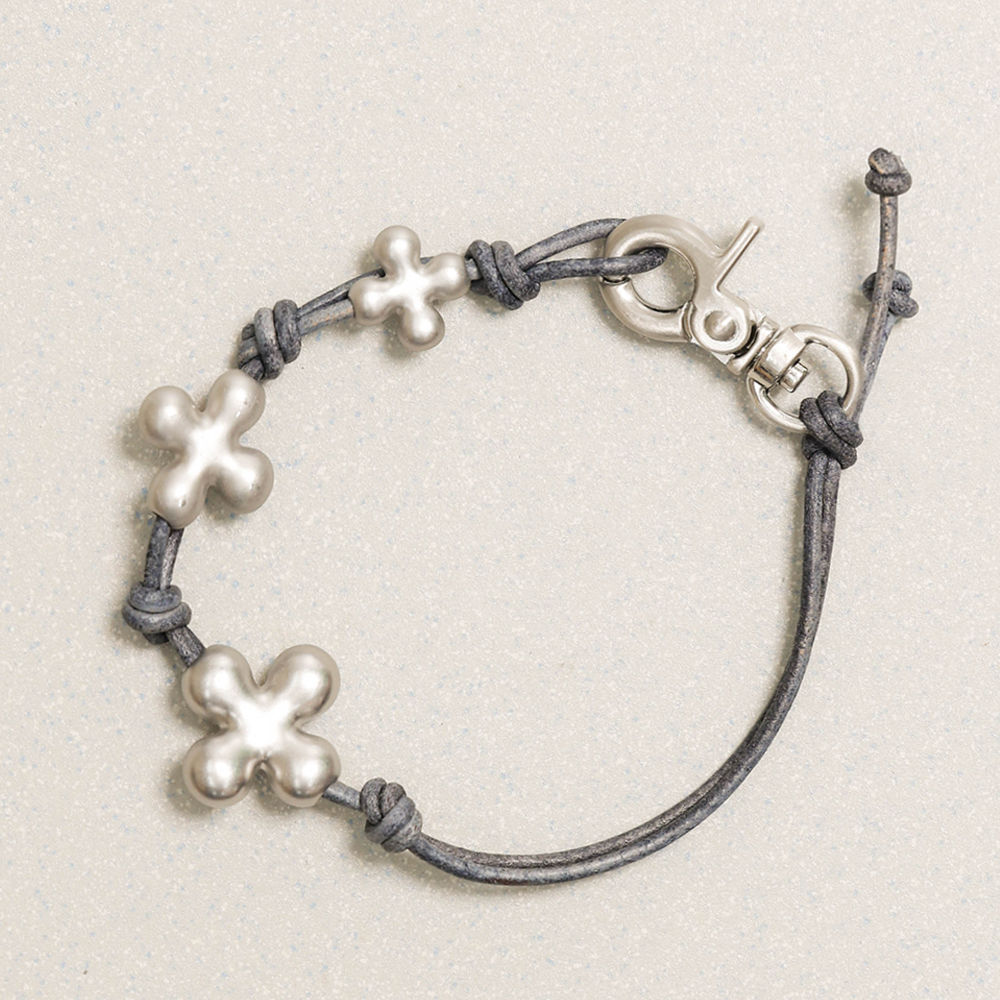 Towtow Archive - Fortuna Symbol Leather Bracelet (Gold Brown) product image 5 | TRAB K-Fashion Australia