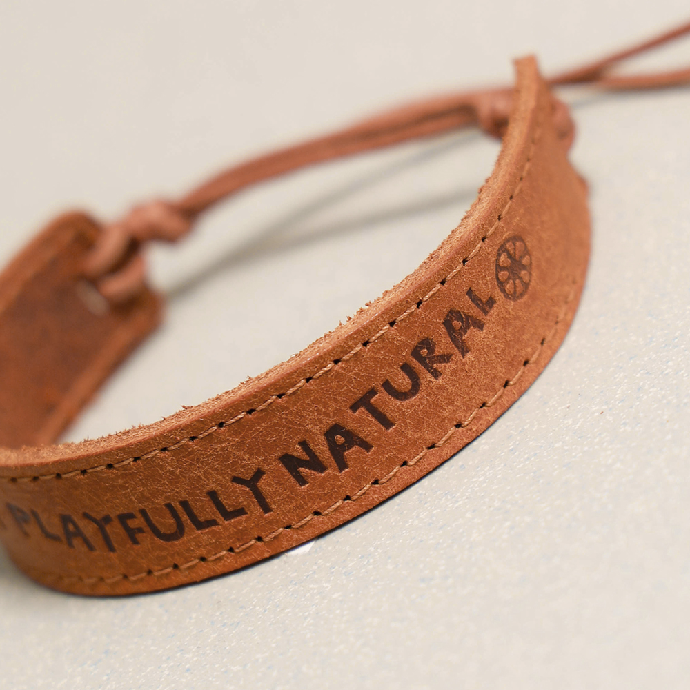 Towtow Archive - Graphicos Leather Bracelet (Dark Brown) product image 7 | TRAB K-Fashion Australia