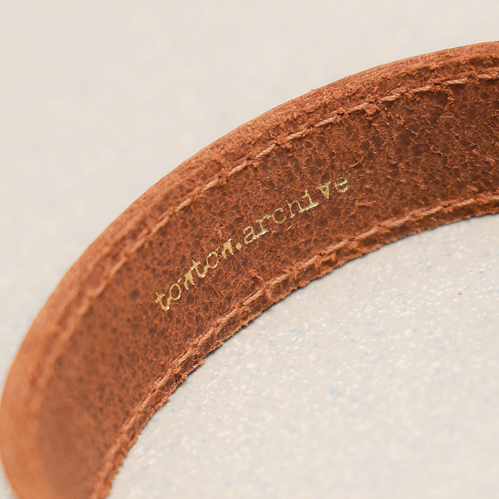 Towtow Archive - Graphicos Leather Bracelet (Dark Brown) product image 15 | TRAB K-Fashion Australia