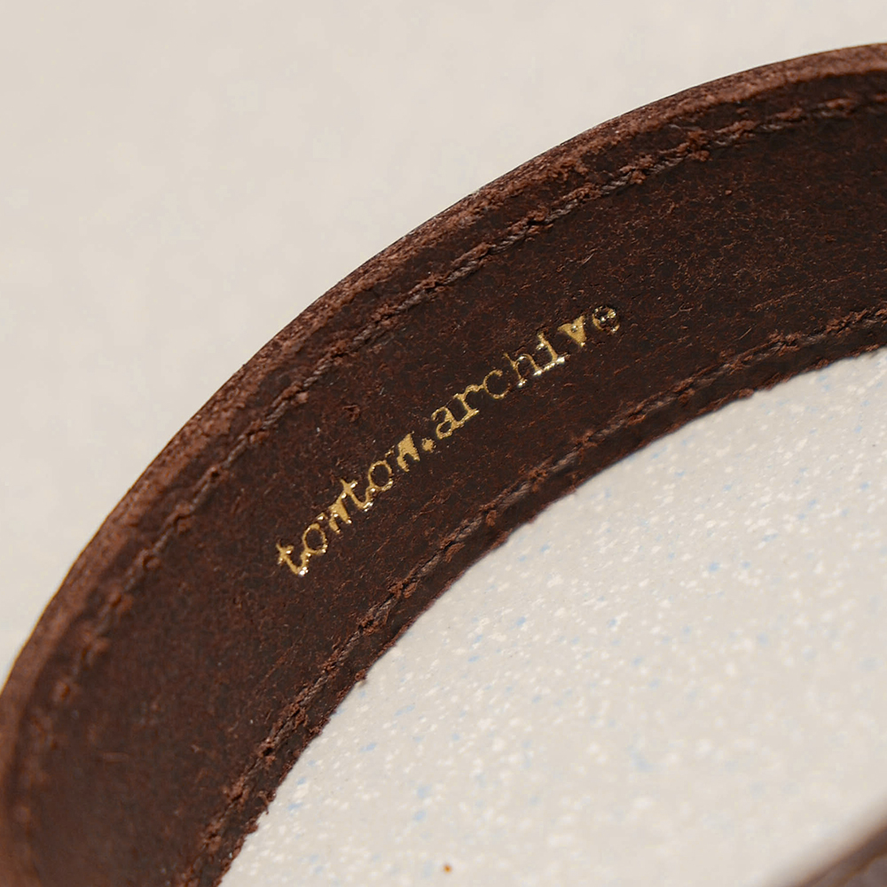 Towtow Archive - Graphicos Leather Bracelet (Dark Brown) product image 12 | TRAB K-Fashion Australia