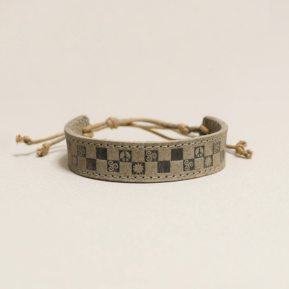 Towtow Archive - Graphicos Leather Bracelet (Dark Brown) product image 19 | TRAB K-Fashion Australia