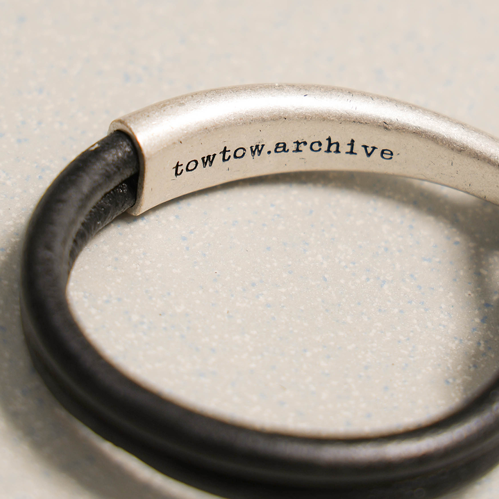 Towtow Archive - Grit Leather Bracelet (Black) product image 3 | TRAB K-Fashion Australia