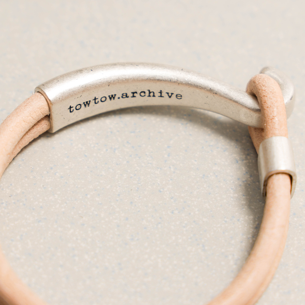 Towtow Archive - Grit Leather Bracelet (Vegetable) product image 4 | TRAB K-Fashion Australia