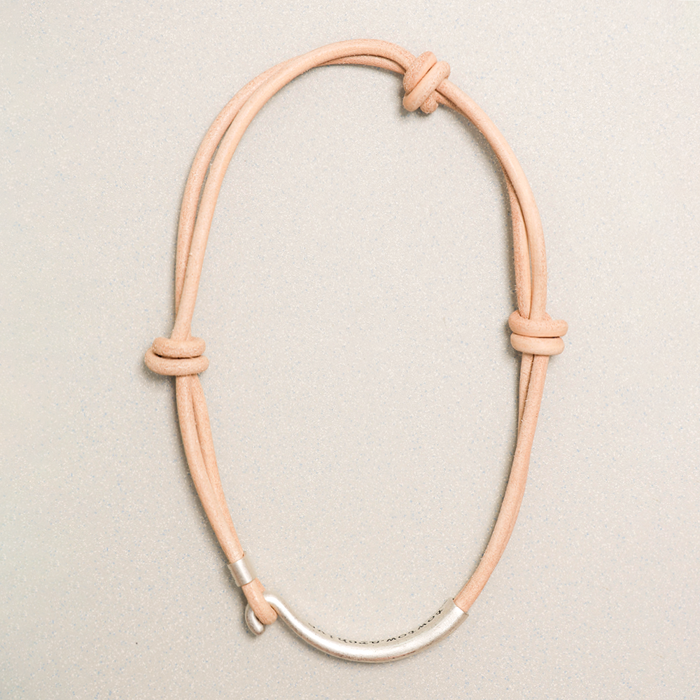 Towtow Archive - Grit Leather Necklace (Black) product image 2 | TRAB K-Fashion Australia