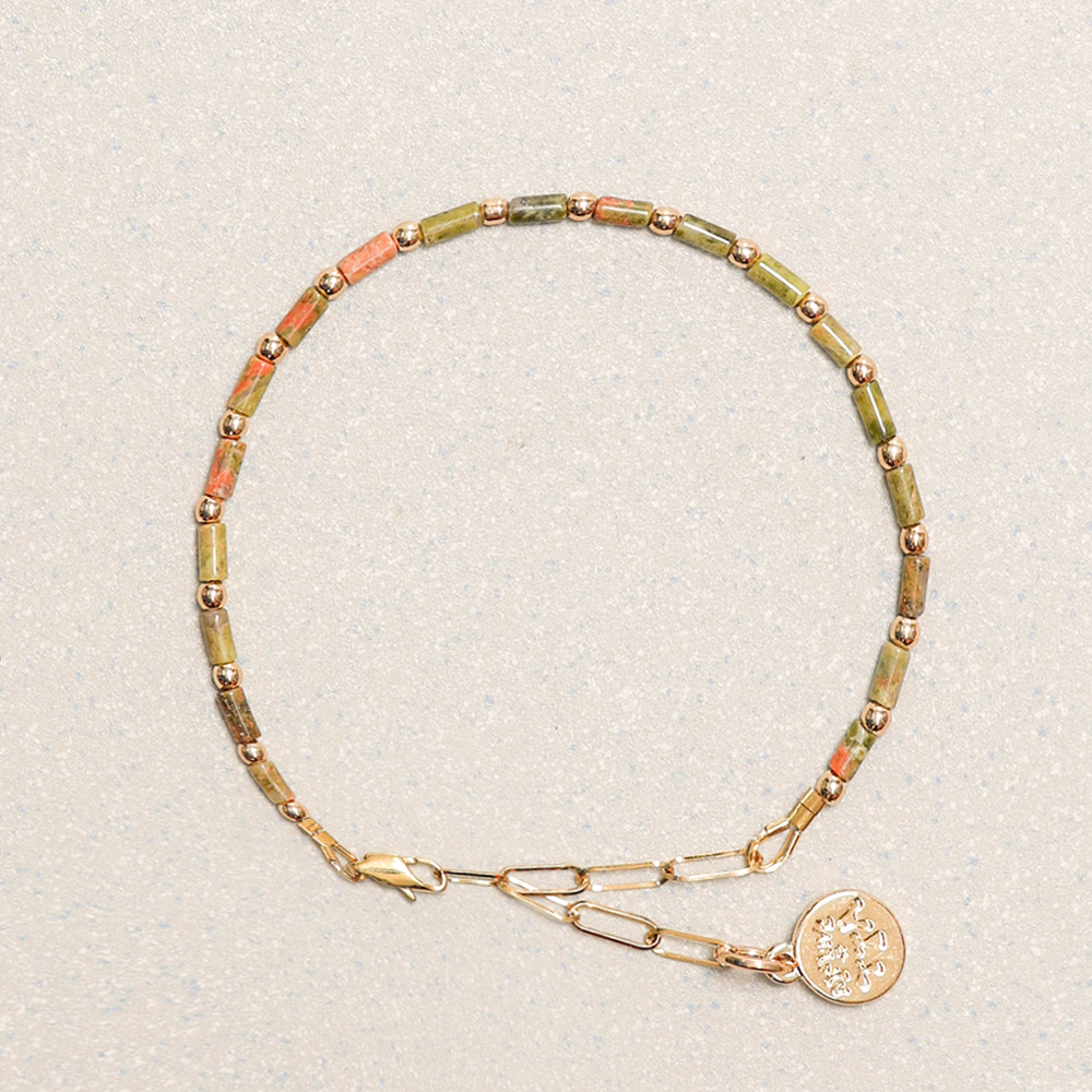 Towtow Archive - Minima Garten Bracelet (Unakite Green) product image 2 | TRAB K-Fashion Australia