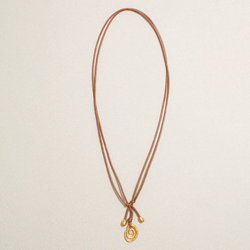 Towtow Archive - Minima Spiral Necklace Gold (Black) product image 1 | TRAB K-Fashion Australia