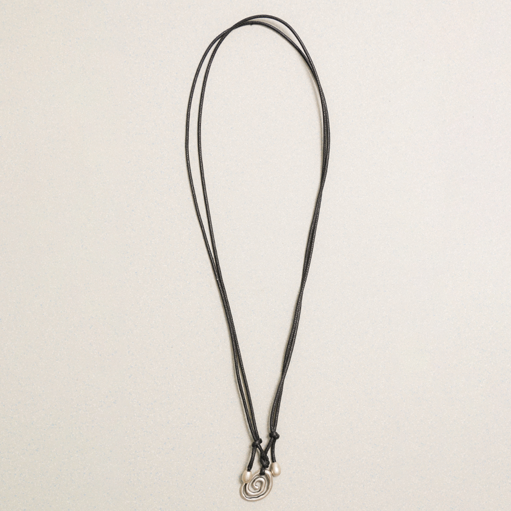 Towtow Archive - [13Th Restock] Minima Spiral Necklace Silver | Immediate Shipping (Brown) product image 13 | TRAB K-Fashion Australia
