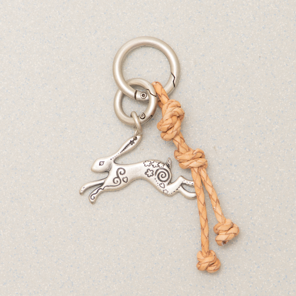 Towtow Archive - Moon Rabbit Keyring (Silver) product image 1 | TRAB K-Fashion Australia