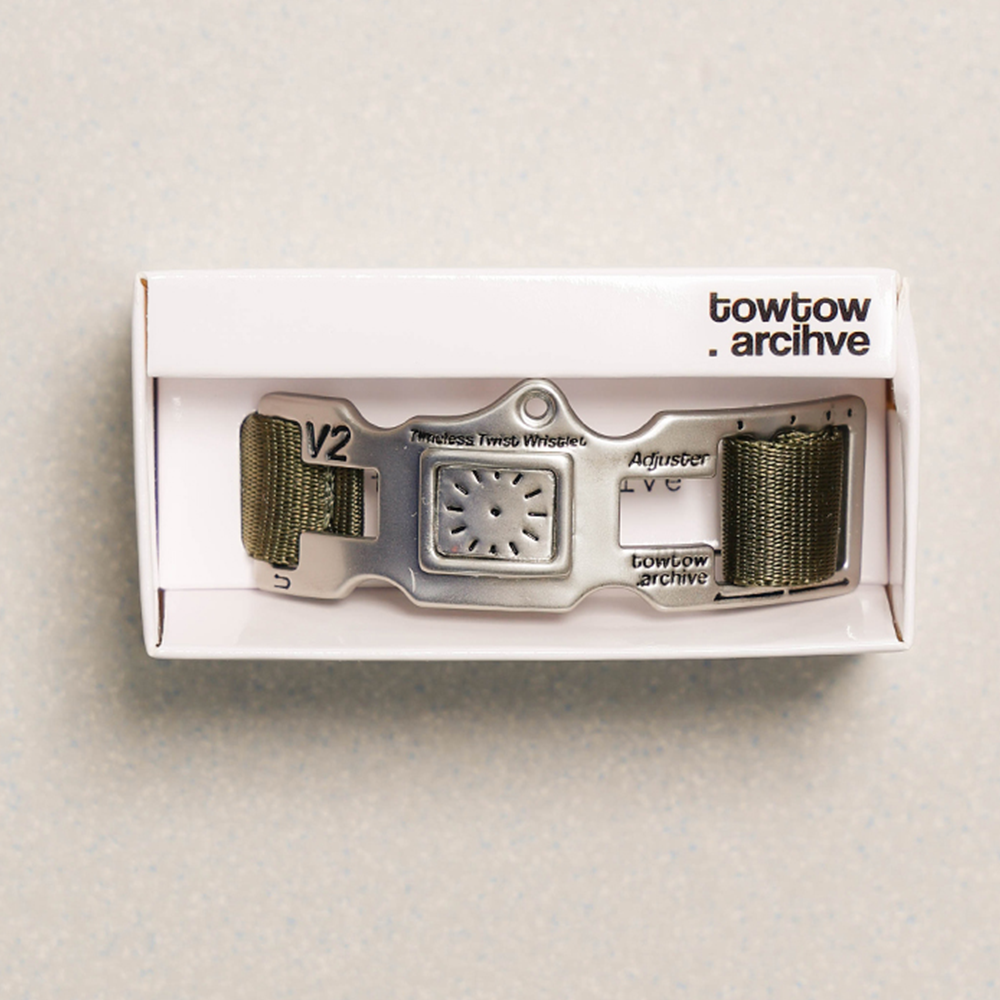 Towtow Archive - Timeless Twist Wristlet Organic Rhythm (Sq) (Silver & Black) product image 17 | TRAB K-Fashion Australia