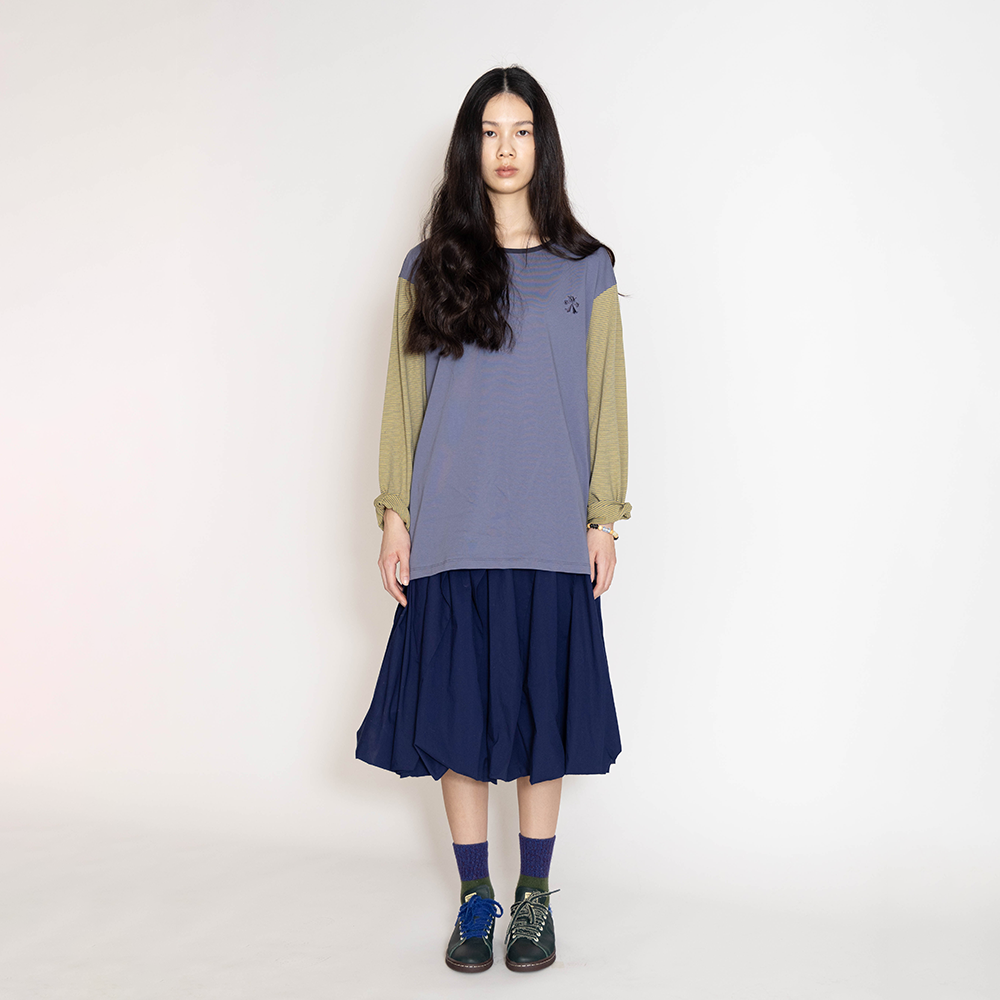 Towtow Archive - Give Up Ground Block Striped T-Shirt (Purple) product image 8 | TRAB K-Fashion Australia