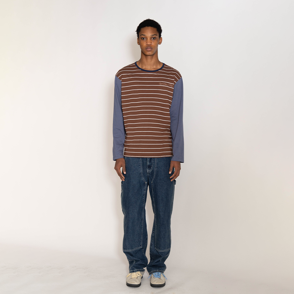 Towtow Archive - Offset Striped T-Shirt Cocoa (OC) product image 5 | TRAB K-Fashion Australia