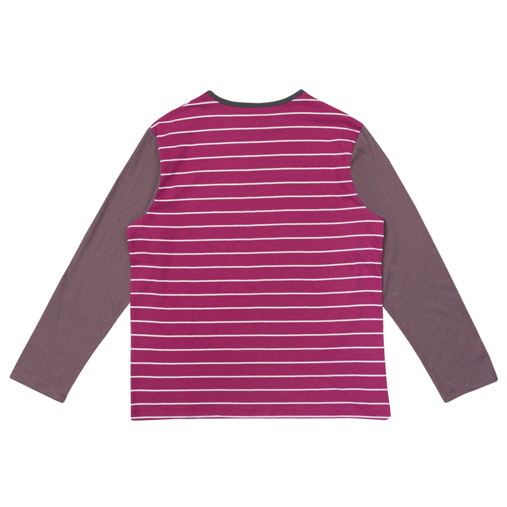 Towtow Archive - Offset Striped T-Shirt Plum (OC) product image 2 | TRAB K-Fashion Australia
