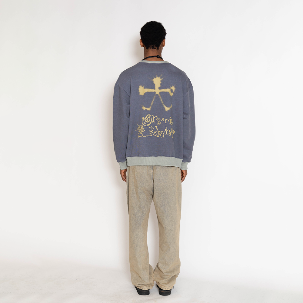 Towtow Archive - Organic Rhythm Block Sweatshirt Deep (Purple) product image 8 | TRAB K-Fashion Australia