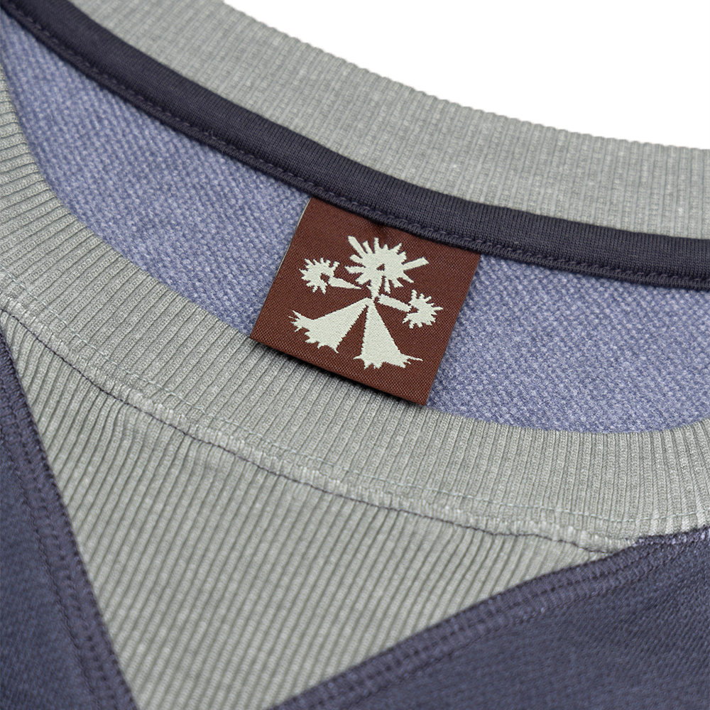 Towtow Archive - Organic Rhythm Block Sweatshirt Deep (Purple) product image 3 | TRAB K-Fashion Australia