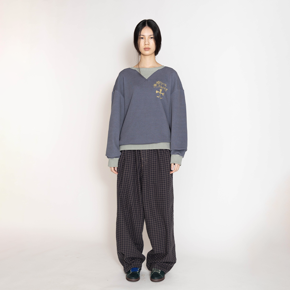 Towtow Archive - Organic Rhythm Block Sweatshirt Deep (Purple) product image 9 | TRAB K-Fashion Australia