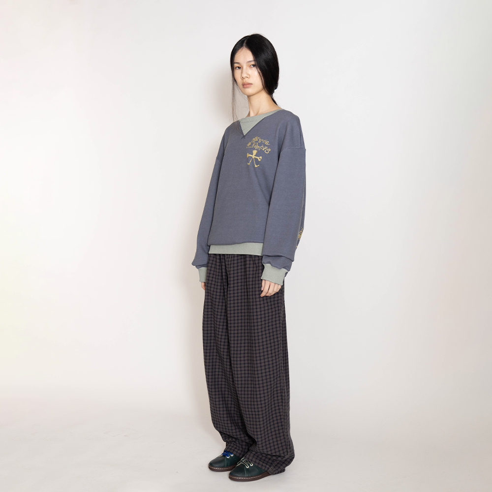 Towtow Archive - Organic Rhythm Block Sweatshirt Deep (Purple) product image 10 | TRAB K-Fashion Australia
