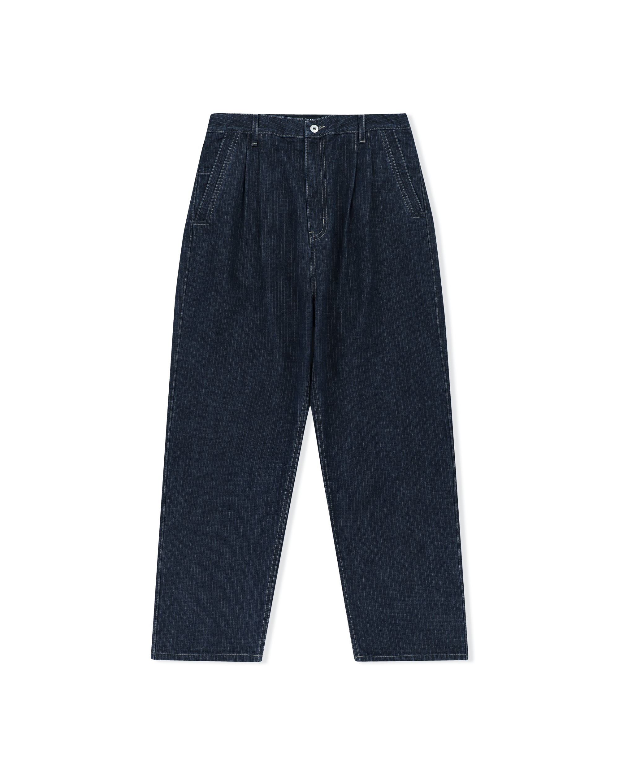 yeseyesee - Two Tucked Ripstop Denim Pants (Dark Indigo) product image 1 | TRAB K-Fashion Australia