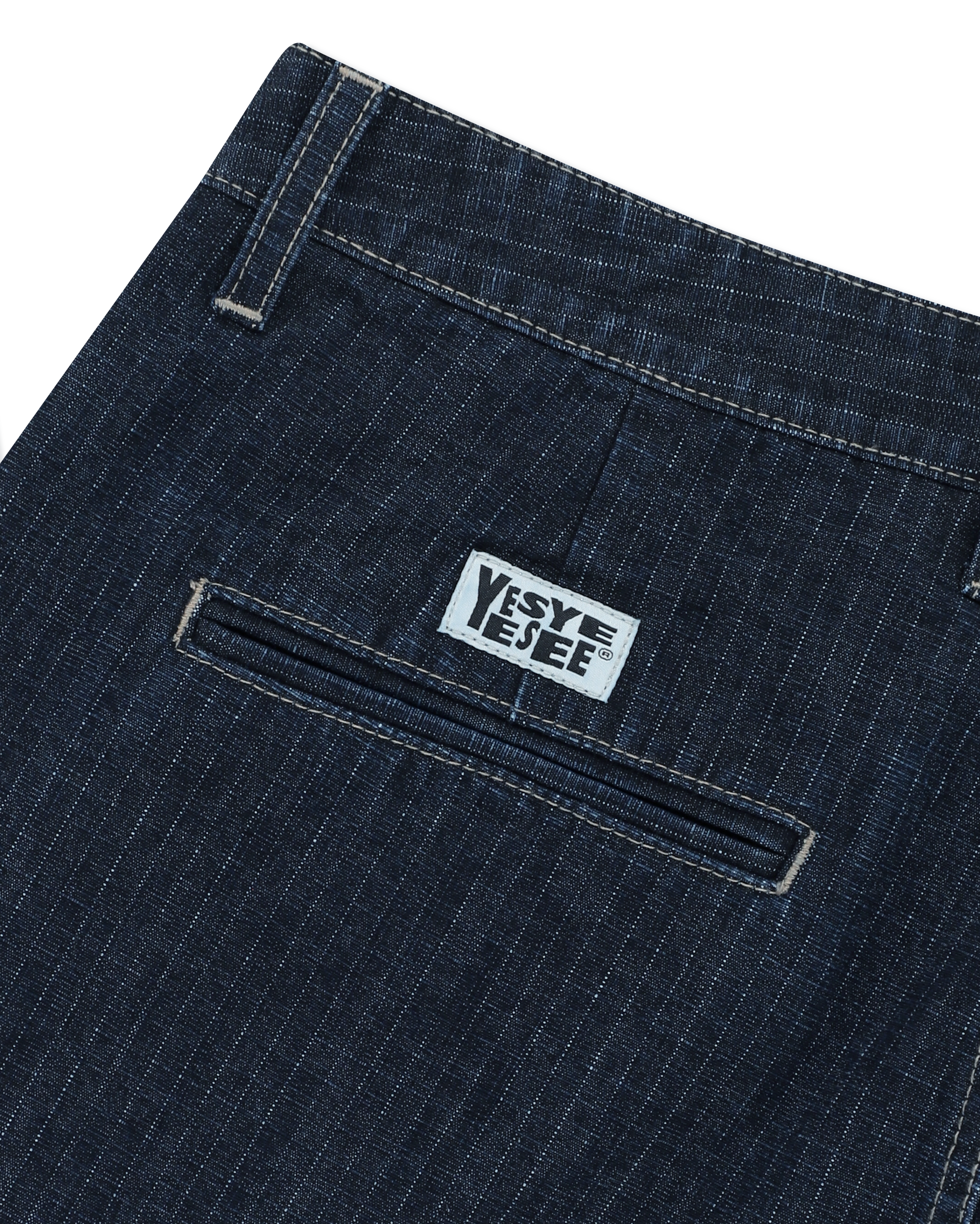 yeseyesee - Two Tucked Ripstop Denim Pants (Dark Indigo) product image 3 | TRAB K-Fashion Australia