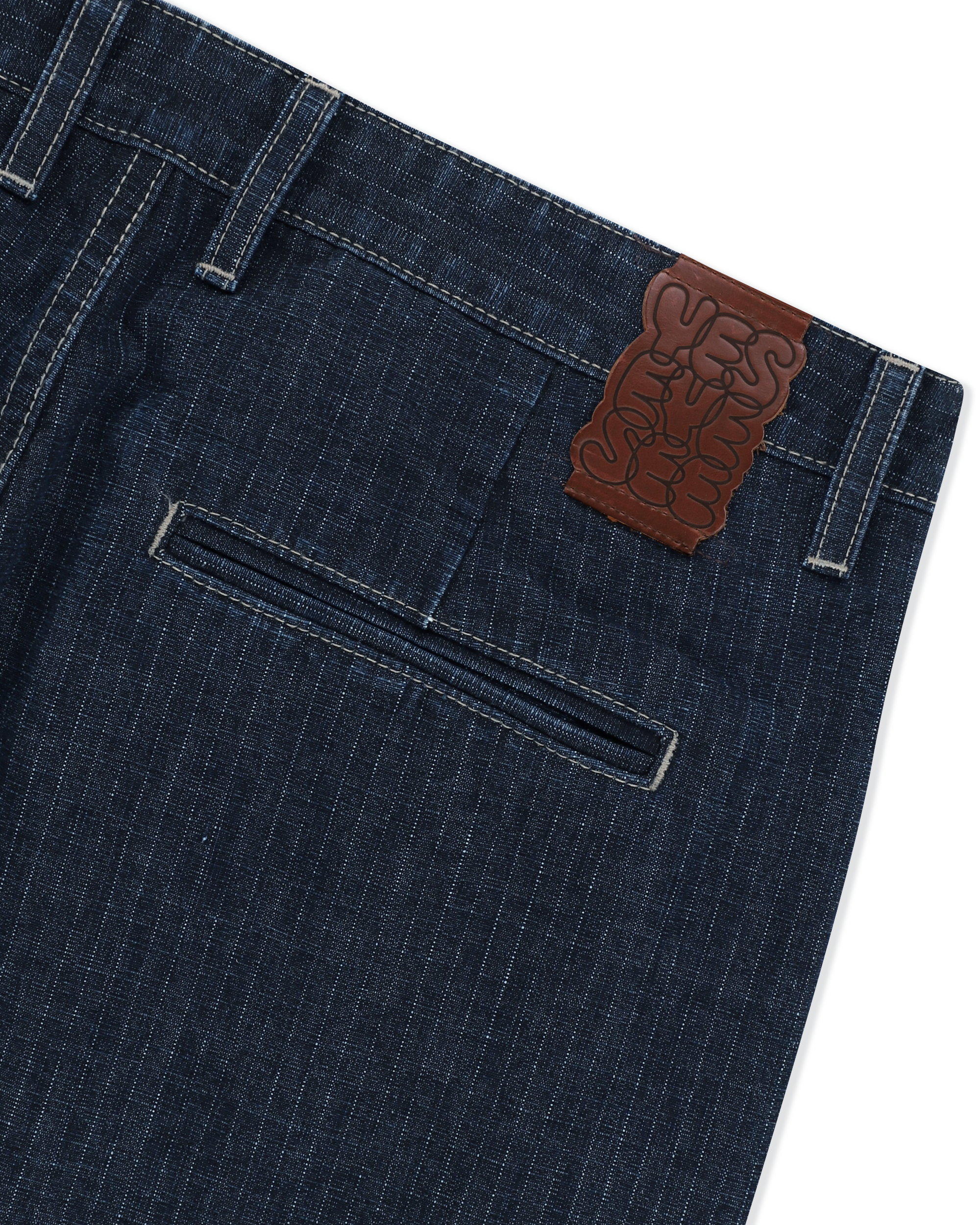 yeseyesee - Two Tucked Ripstop Denim Pants (Dark Indigo) product image 4 | TRAB K-Fashion Australia