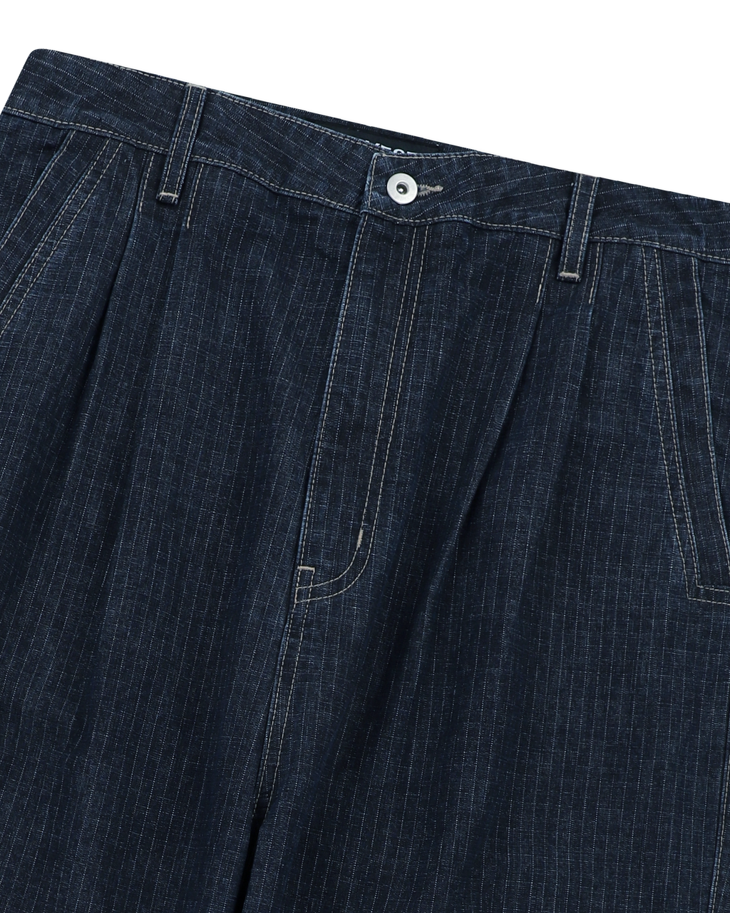 yeseyesee - Two Tucked Ripstop Denim Pants (Dark Indigo) product image 5 | TRAB K-Fashion Australia