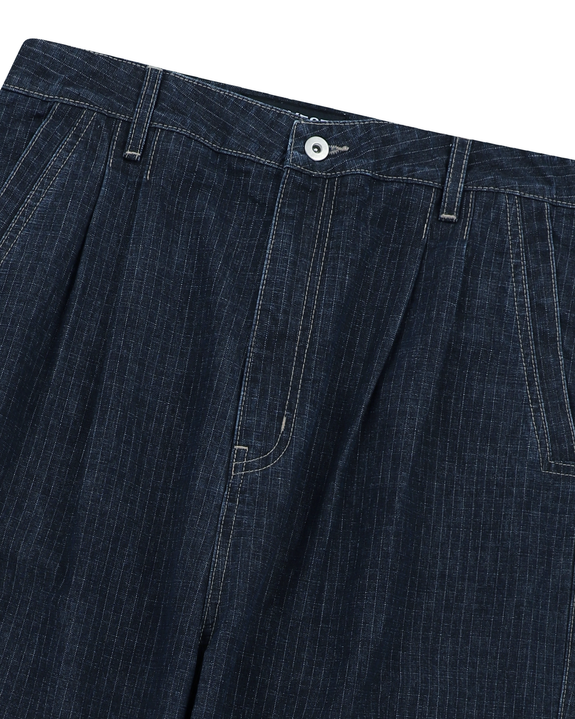 yeseyesee - Two Tucked Ripstop Denim Pants (Dark Indigo) product image 5 | TRAB K-Fashion Australia