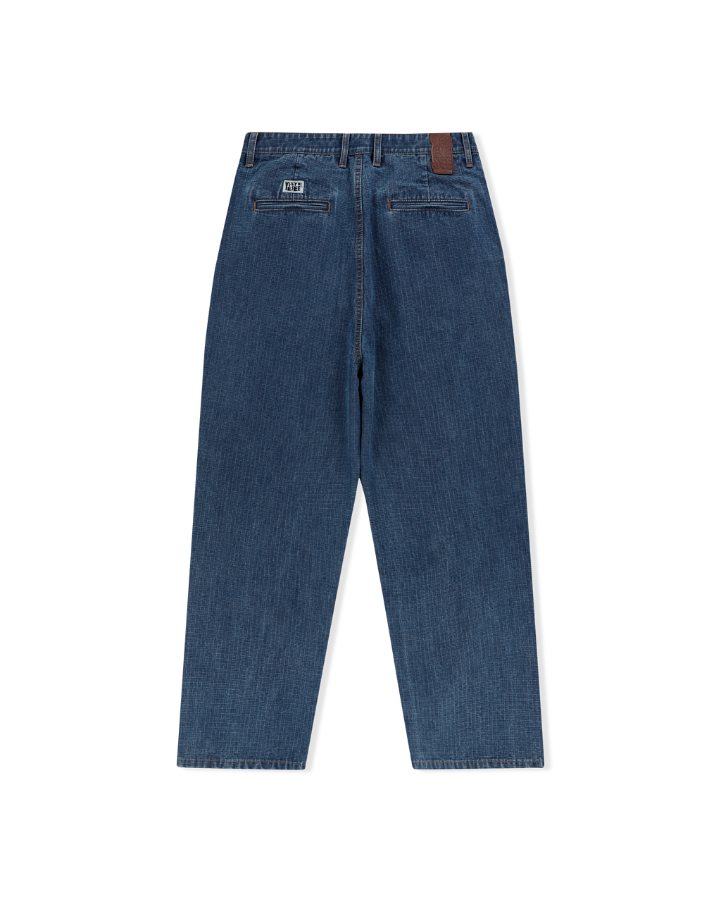 yeseyesee - Two Tucked Ripstop Denim Pants (Medium Indigo) product image 2 | TRAB K-Fashion Australia