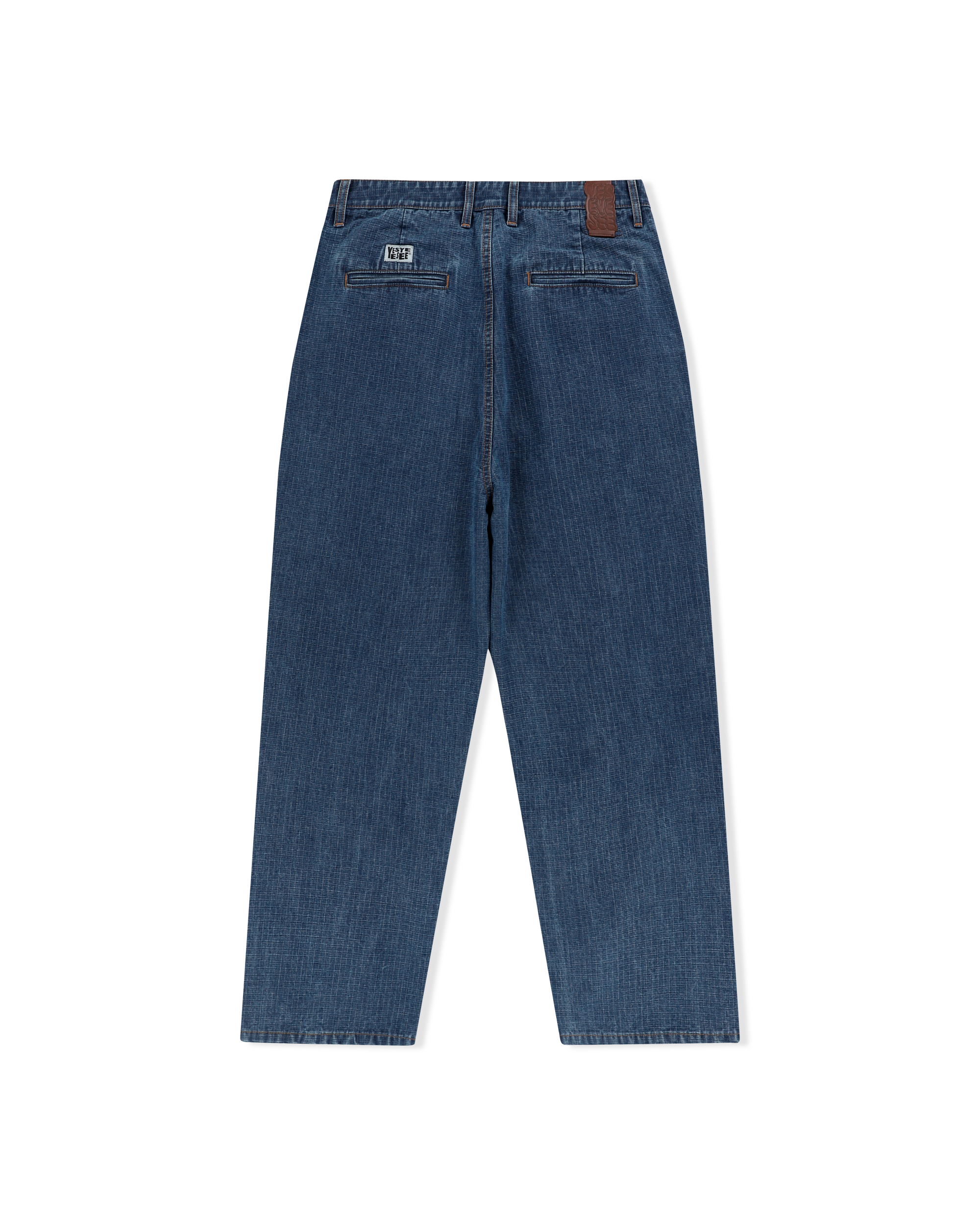yeseyesee - Two Tucked Ripstop Denim Pants (Medium Indigo) product image 2 | TRAB K-Fashion Australia