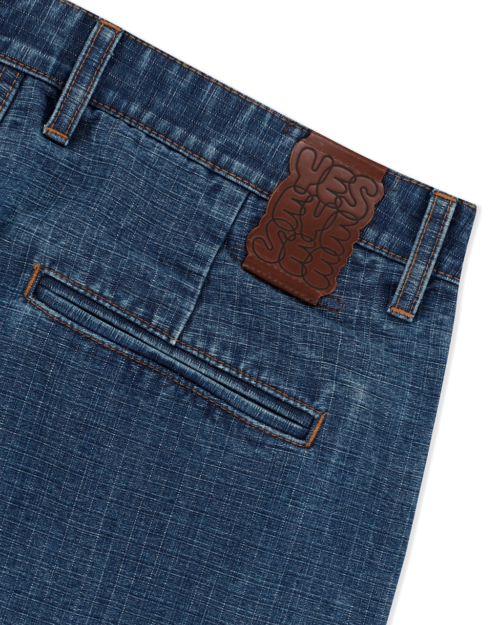 yeseyesee - Two Tucked Ripstop Denim Pants (Medium Indigo) product image 4 | TRAB K-Fashion Australia