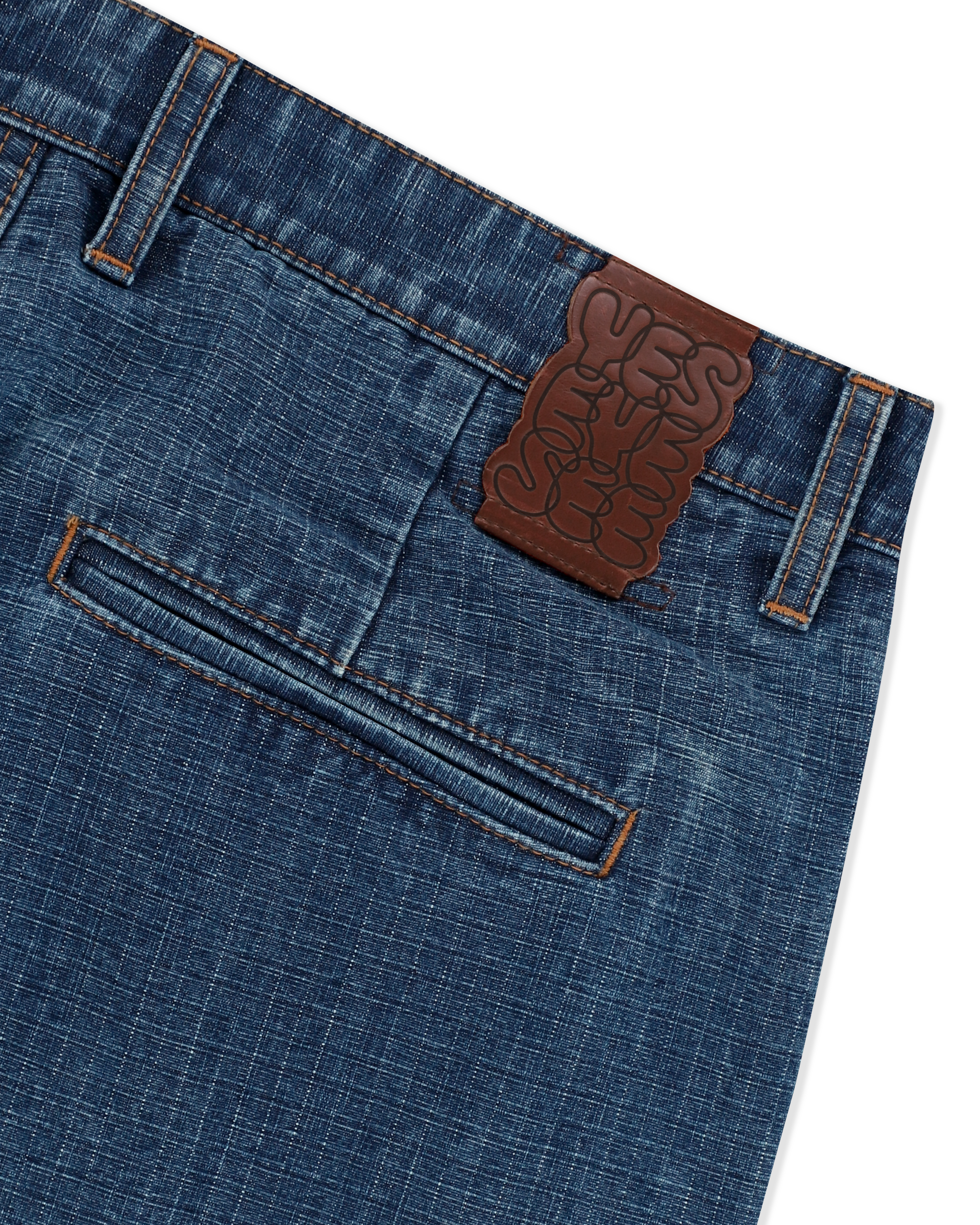 yeseyesee - Two Tucked Ripstop Denim Pants (Medium Indigo) product image 4 | TRAB K-Fashion Australia