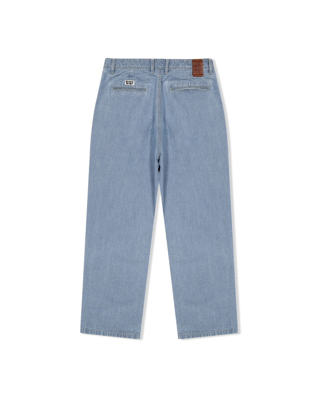 yeseyesee - Two Tucked Ripstop Denim Pants (Light Indigo) product image 2 | TRAB K-Fashion Australia