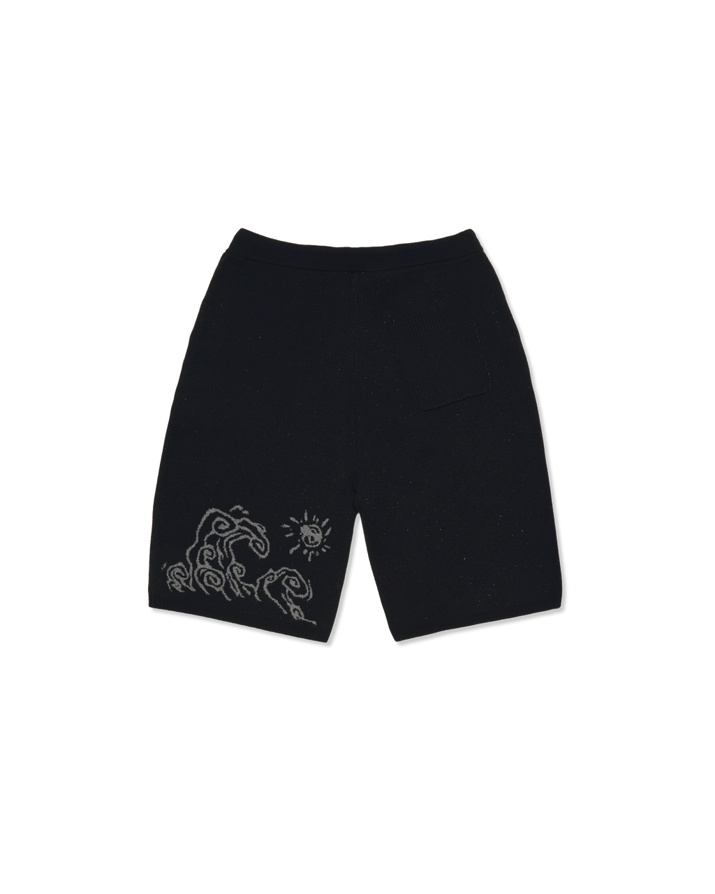 yeseyesee - Wave Print Knit Shorts (Black) product image 2 | TRAB K-Fashion Australia