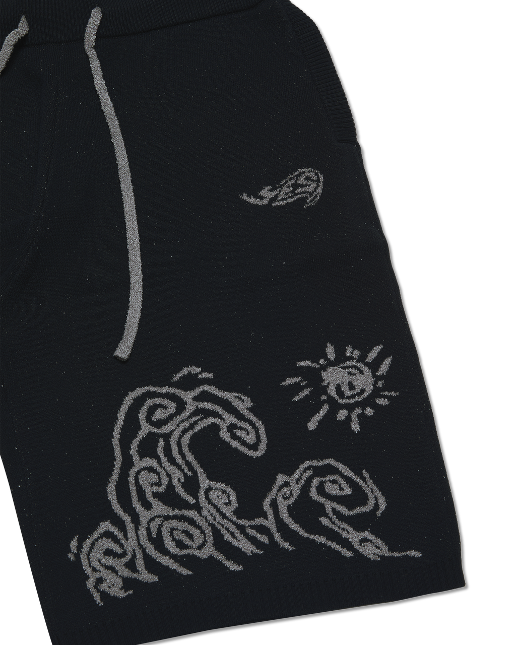 yeseyesee - Wave Print Knit Shorts (Black) product image 4 | TRAB K-Fashion Australia