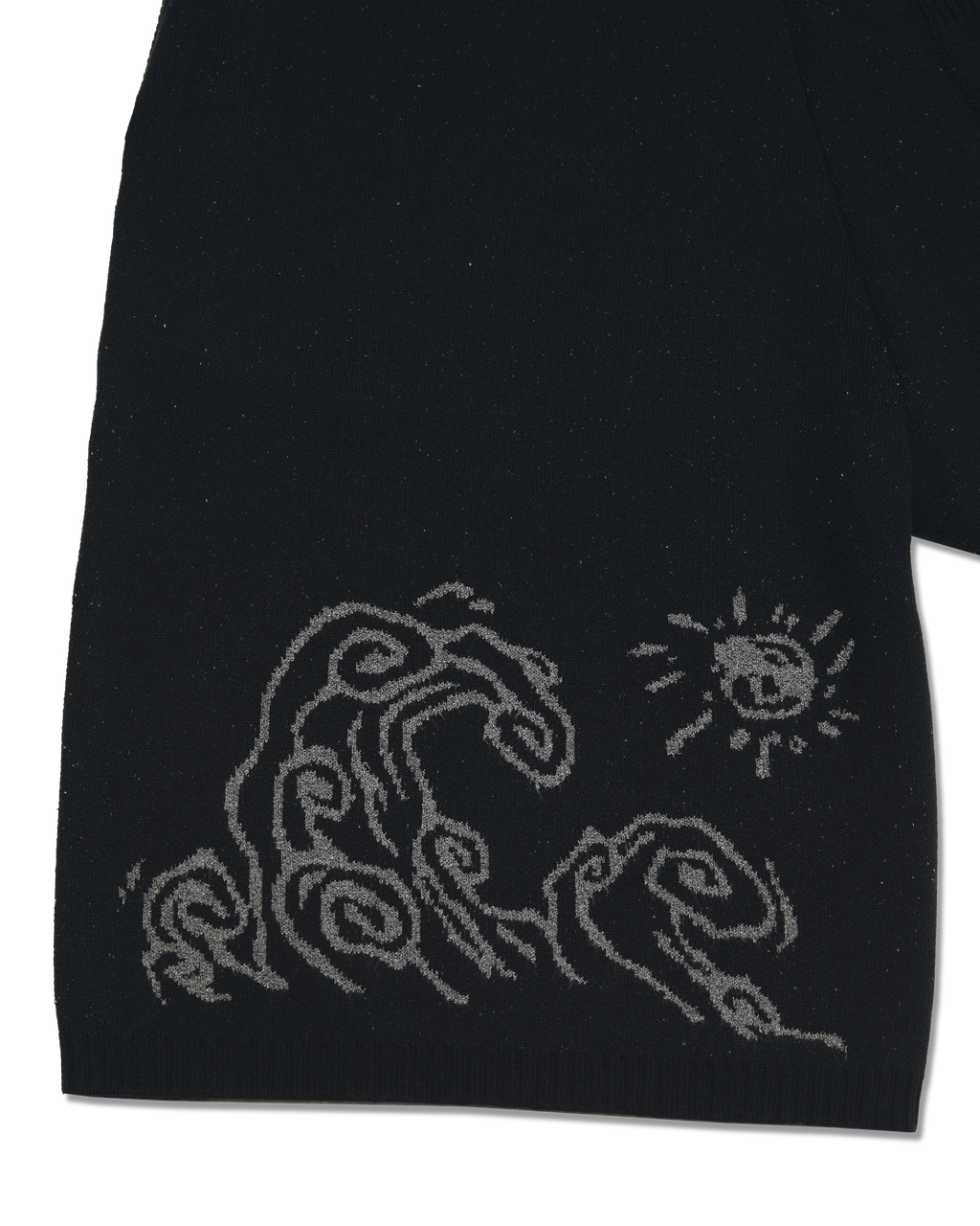 yeseyesee - Wave Print Knit Shorts (Black) product image 6 | TRAB K-Fashion Australia