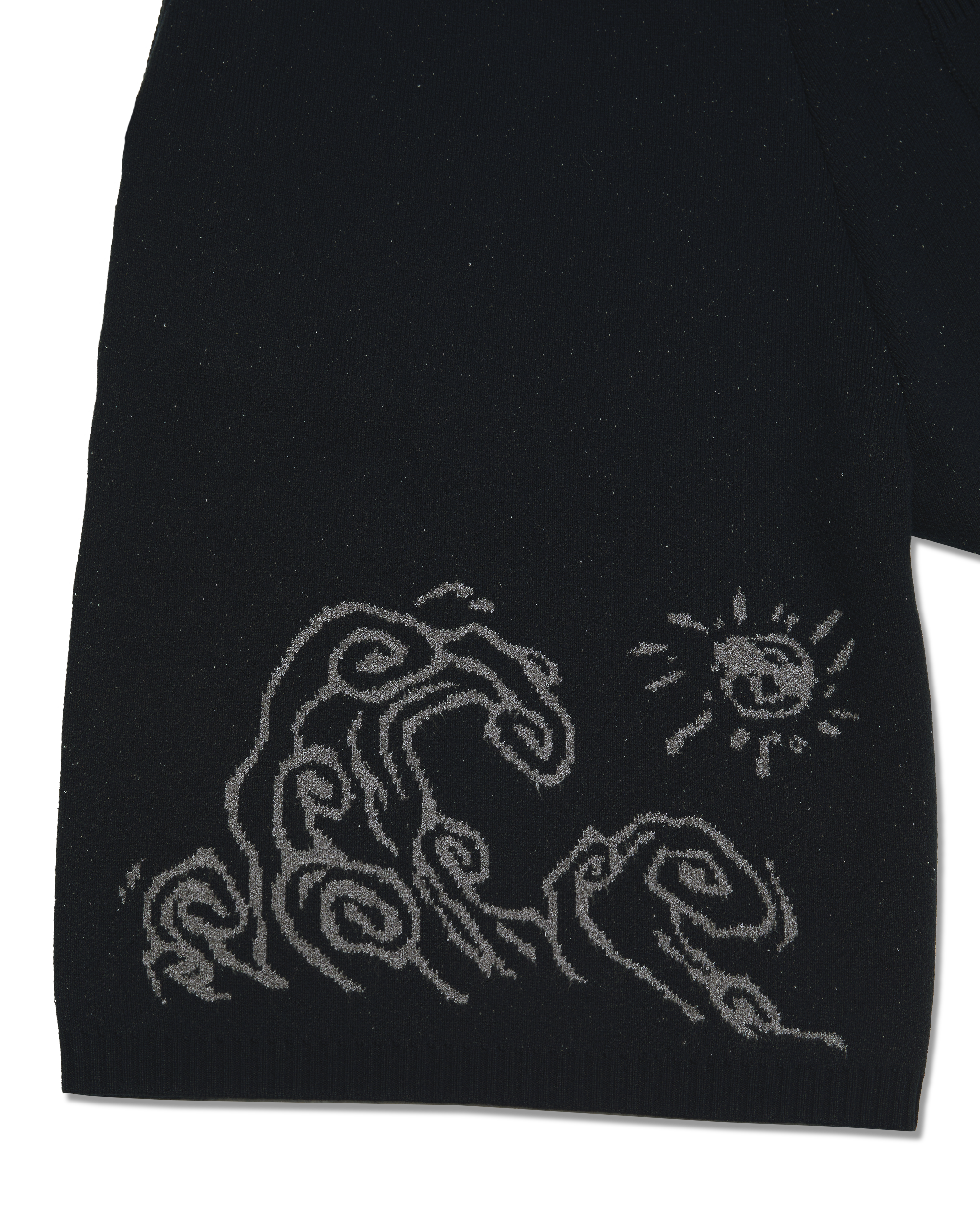 yeseyesee - Wave Print Knit Shorts (Black) product image 6 | TRAB K-Fashion Australia