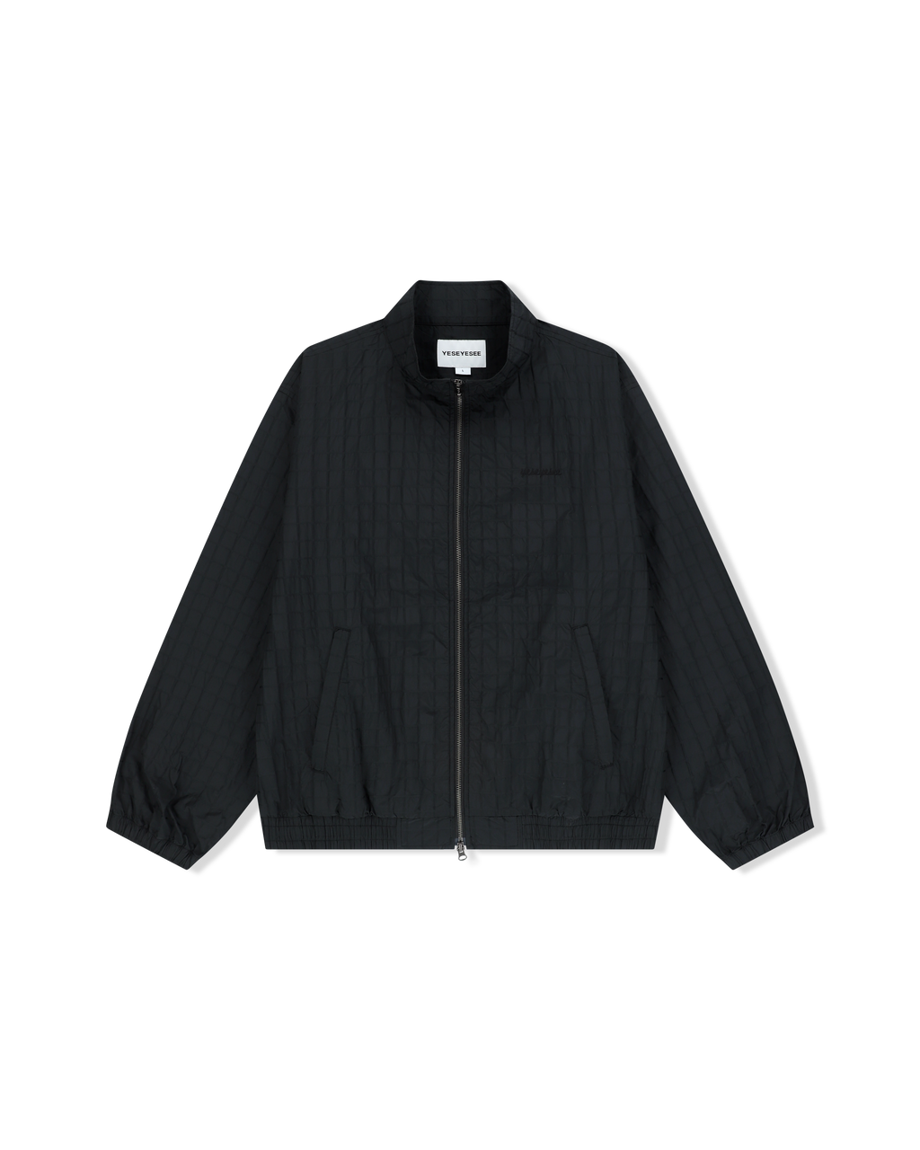 yeseyesee - Windowpane Zip Blouson (Black) product image 1 | TRAB K-Fashion Australia