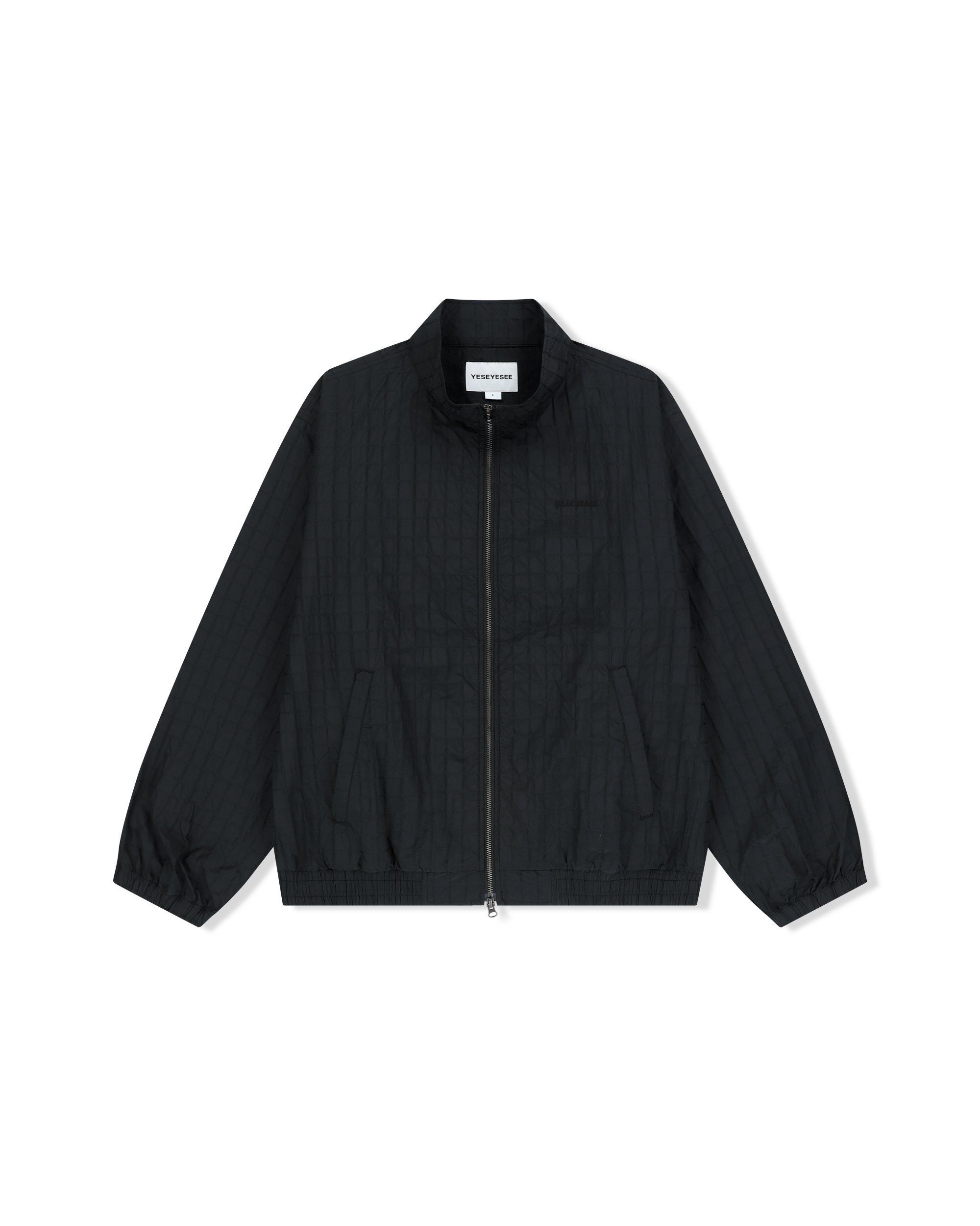 yeseyesee - Windowpane Zip Blouson (Black) product image 1 | TRAB K-Fashion Australia