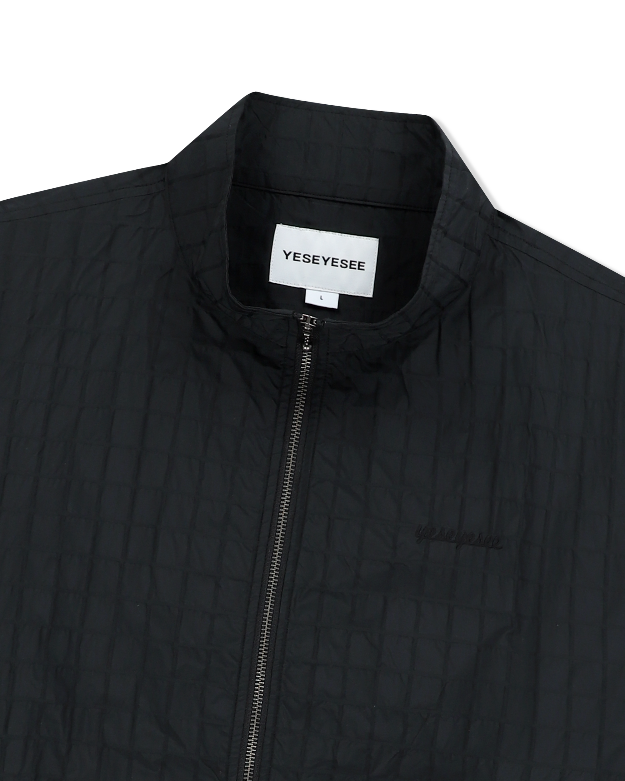 yeseyesee - Windowpane Zip Blouson (Black) product image 5 | TRAB K-Fashion Australia