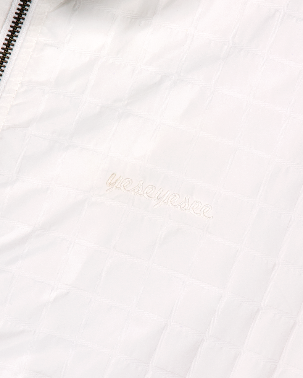 yeseyesee - Windowpane Zip Blouson (White) product image 3 | TRAB K-Fashion Australia