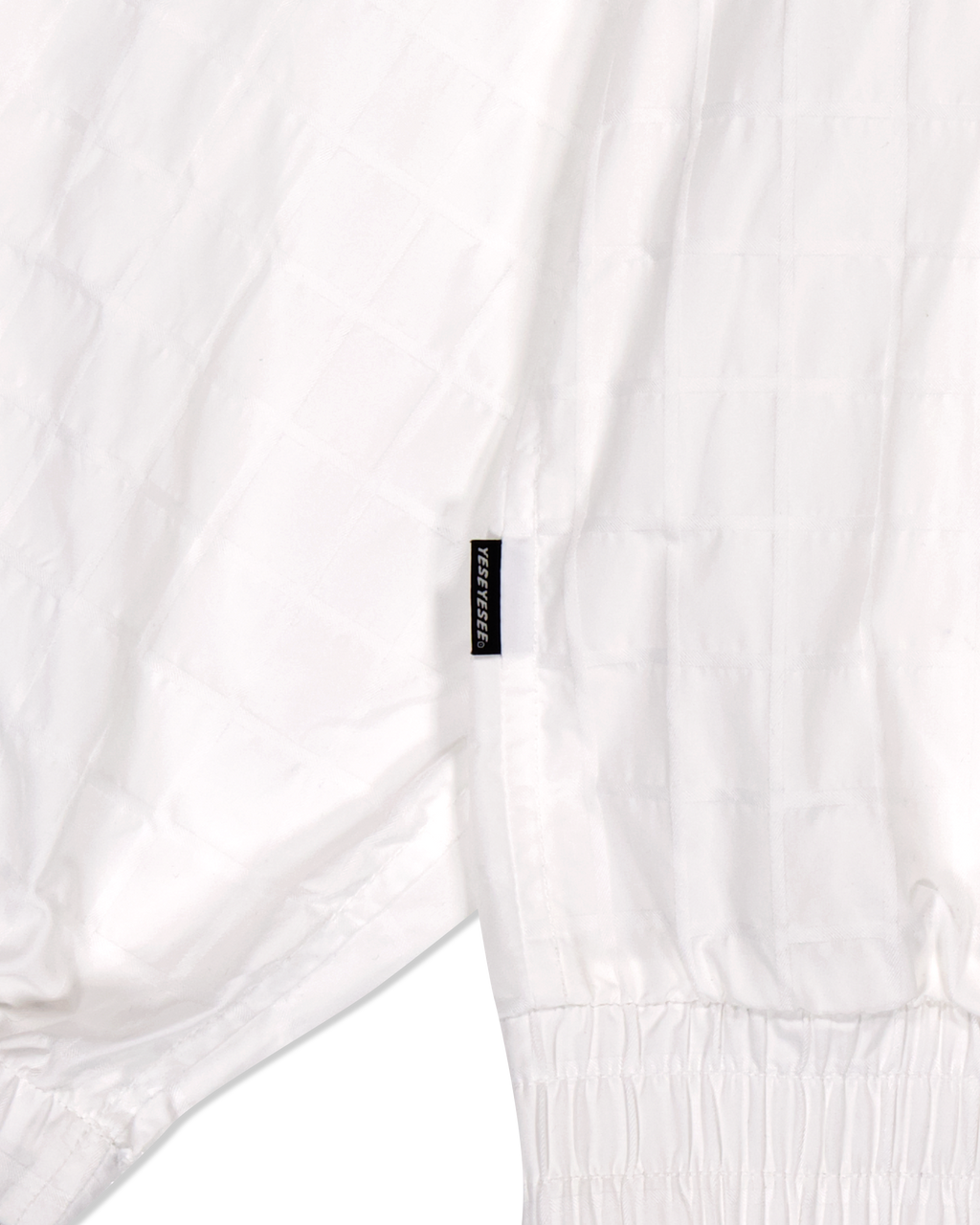 yeseyesee - Windowpane Zip Blouson (White) product image 4 | TRAB K-Fashion Australia